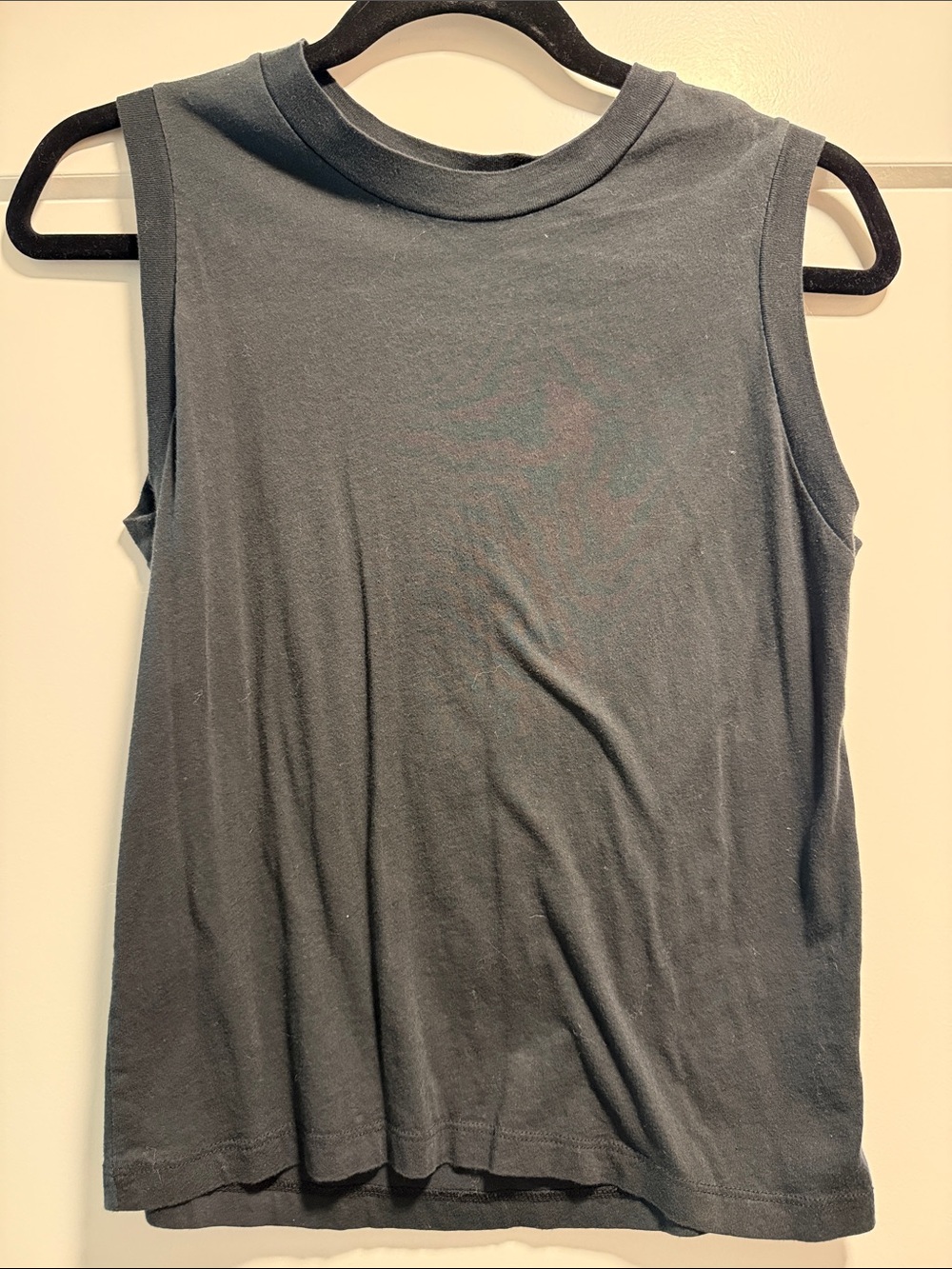 AllSaints Charcoal Sleeveless Crewneck Tank